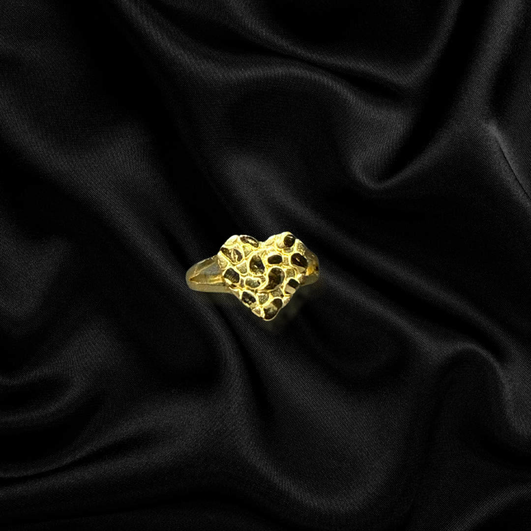10k Heart Nugget Ring