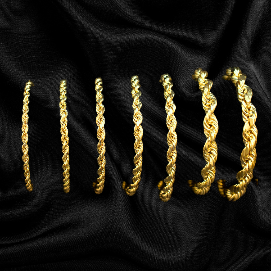 10k Solid Rope Bracelet