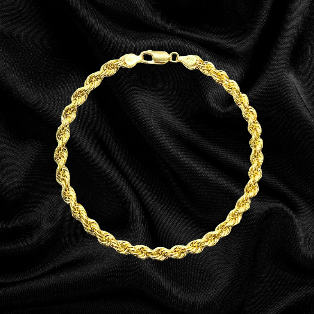10k Solid Rope Bracelet