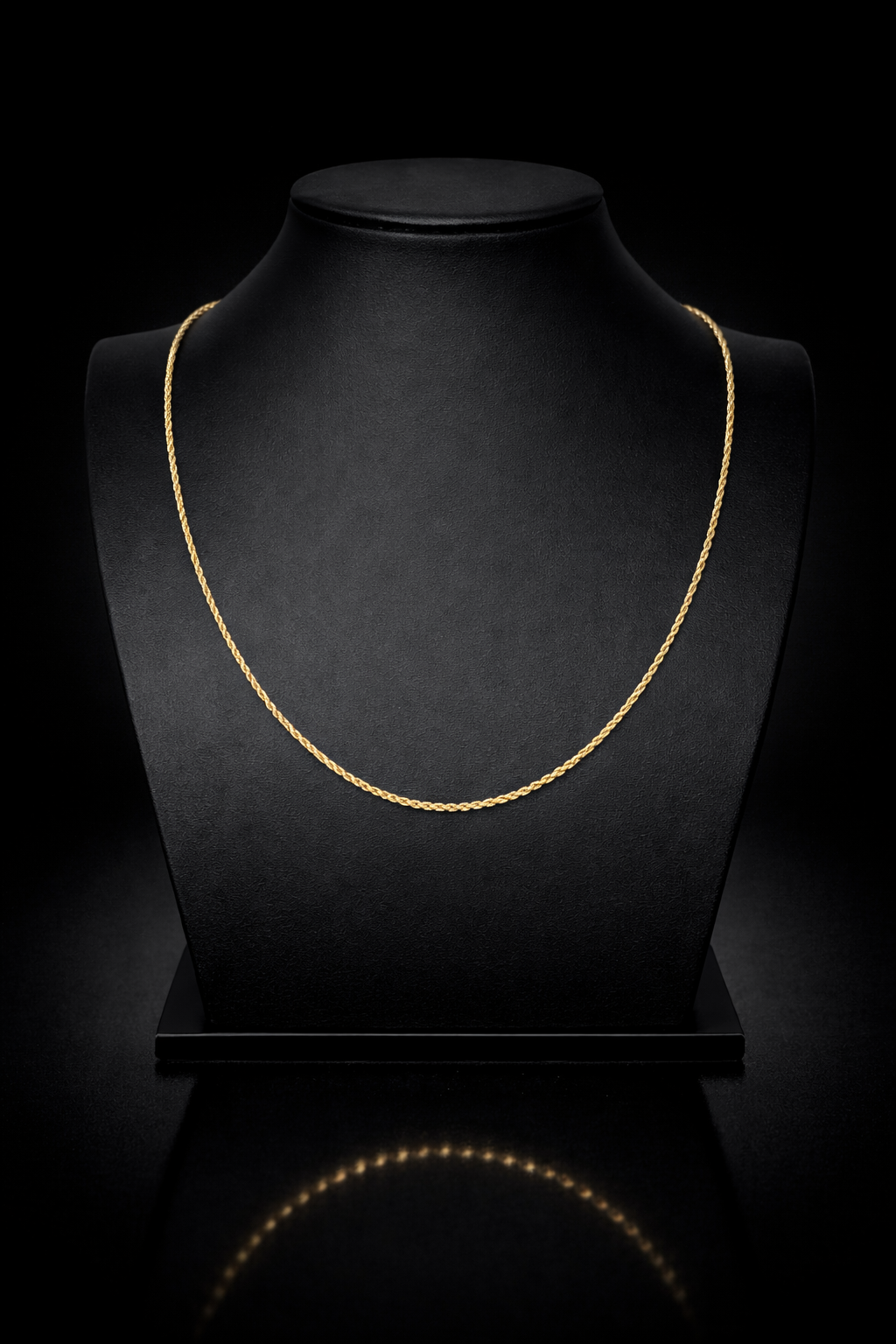 10k Solid Rope Chain 2mm