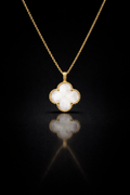 14k White Clover Chain Set