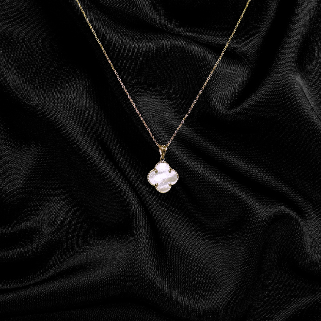 14k White Clover Chain