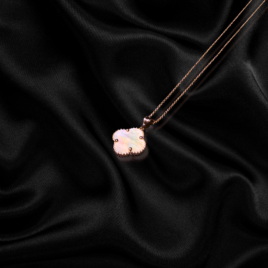 14k White Clover Chain